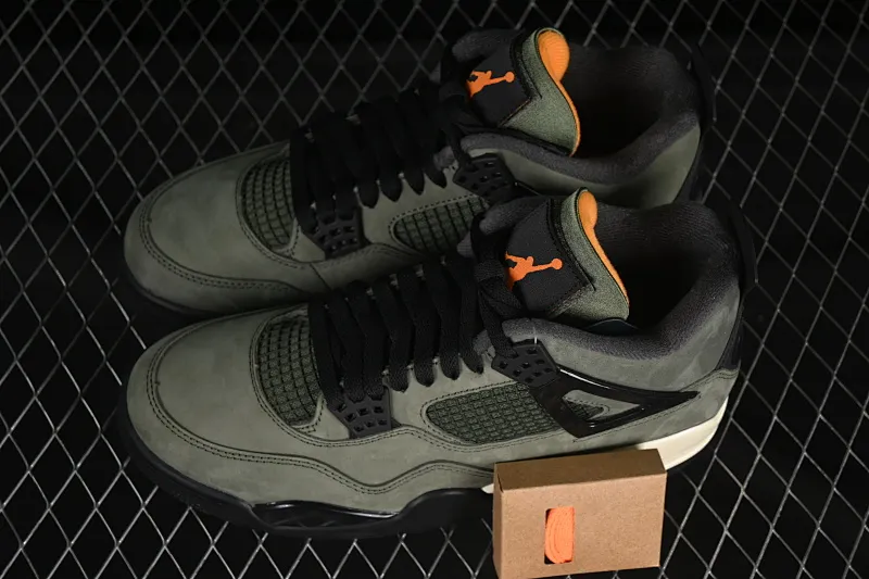 All categories Air Jordan Jordan series basketball shoes Air Jordan 4 GX foreign trade version Undefeated x Air Jordan 4 OG AJ4 Joe 4 olive green suede IB1519-200